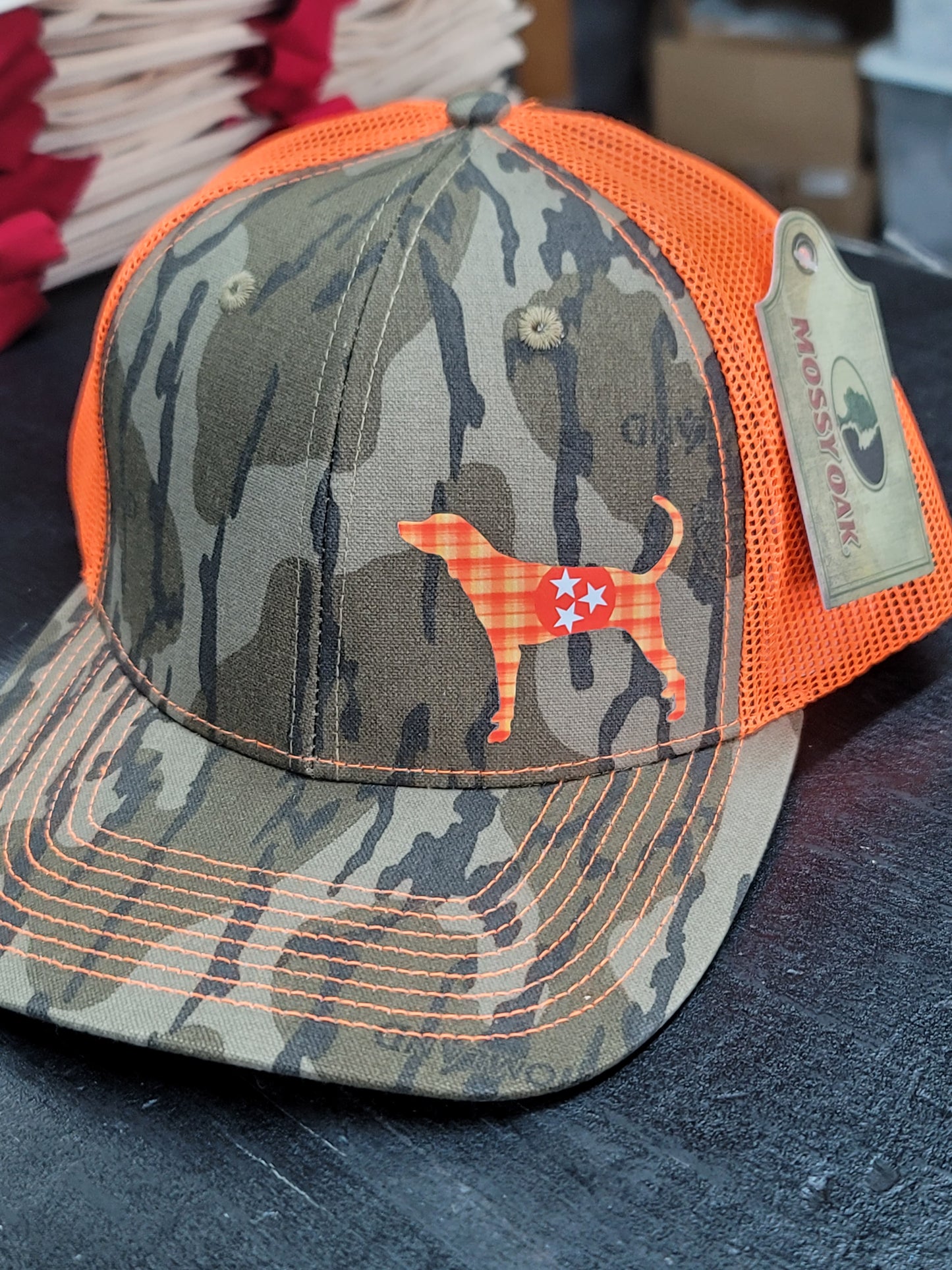 Smokey with Tri-Star  on Camo Cap