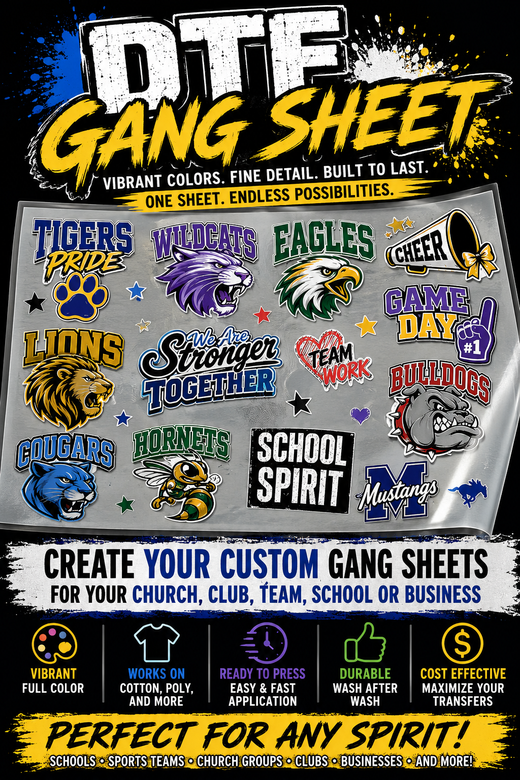 Custom DTF Gang Sheets