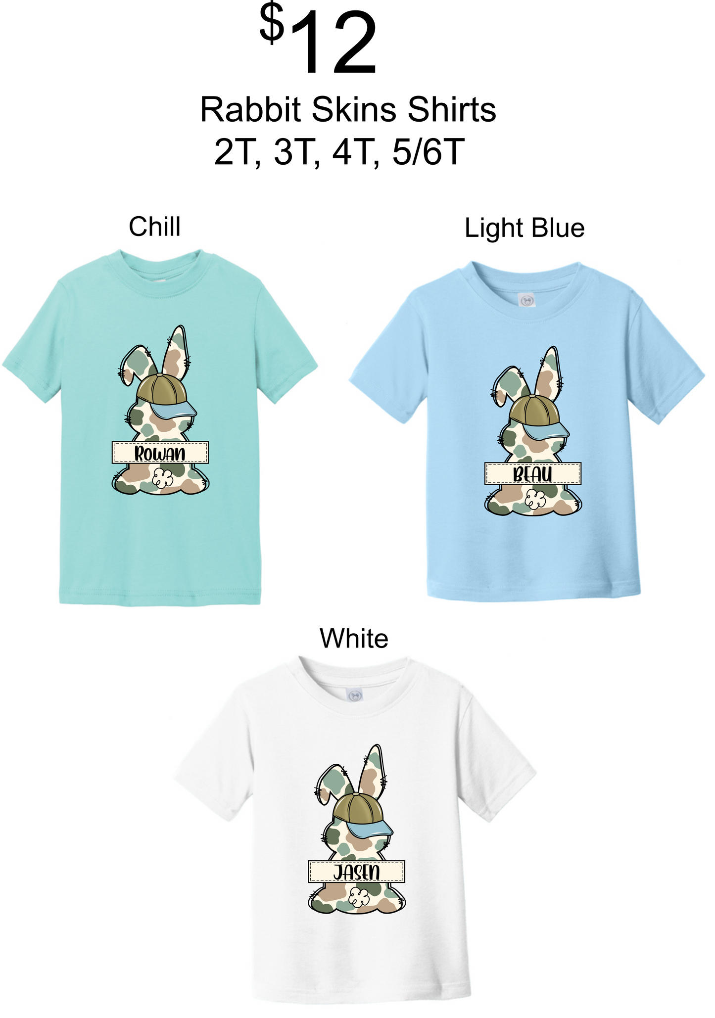 Easter Bunny Toddler Tees for Boys