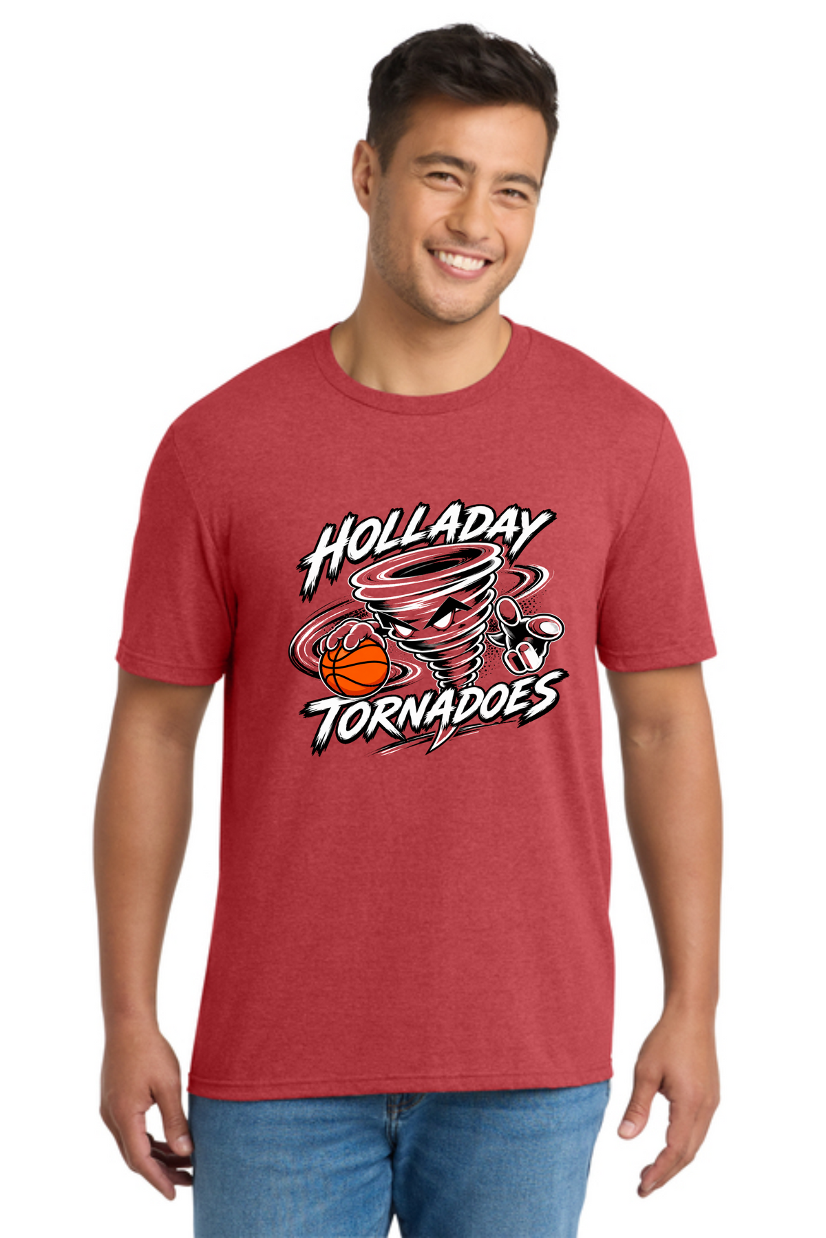 Holladay Tornadoes Heather Red Tee
