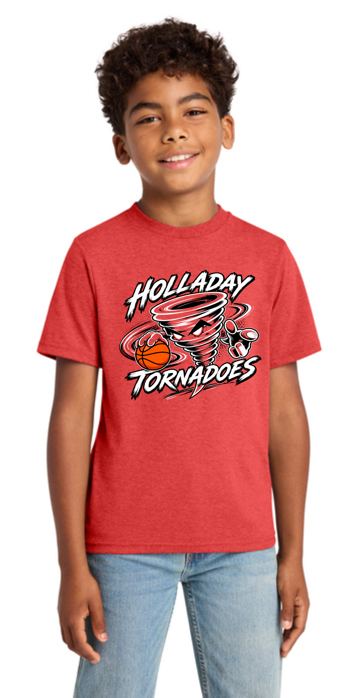Holladay Tornadoes Heather Red Tee